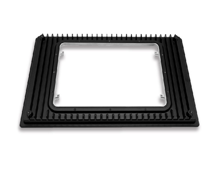 Custom-Aluminum-CNC-Milling-Display-Frame-with-Black-Coating