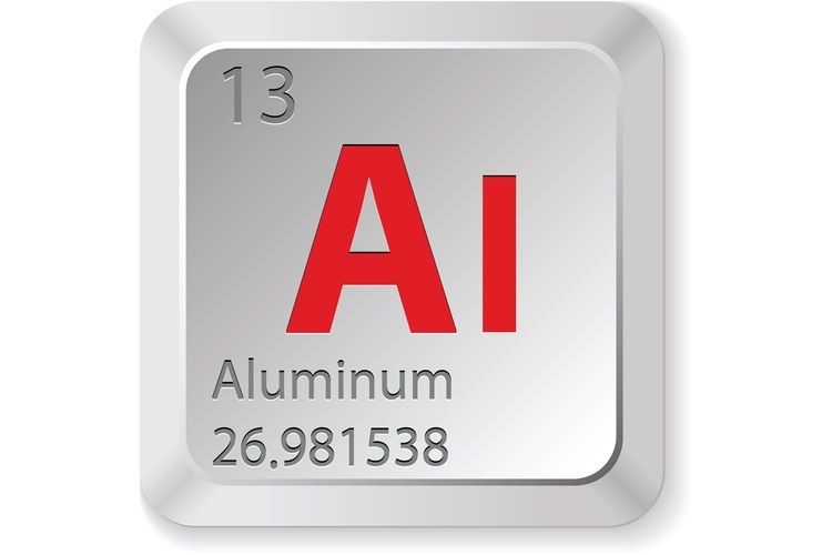 Aluminum metal from the periodic table
