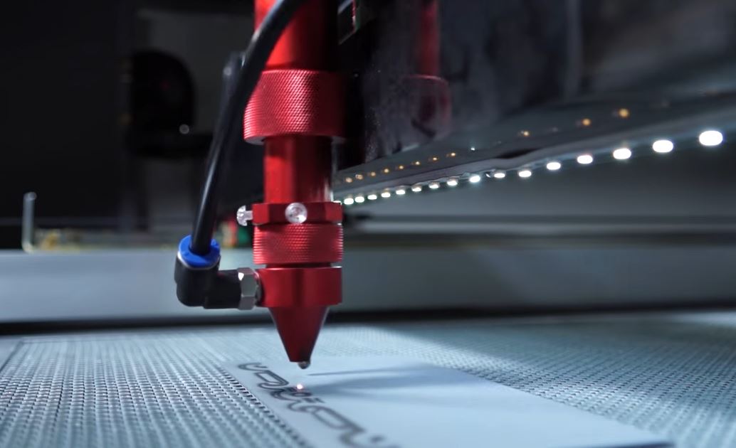 Laser Engraving Etching a Metal Plate