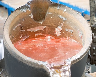 metal molten for die casting production