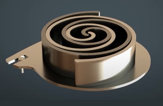 Fixed and orbiting scrolls in a scroll compressor