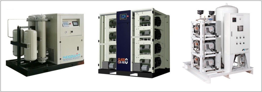 Scroll compressors with various designs for medical