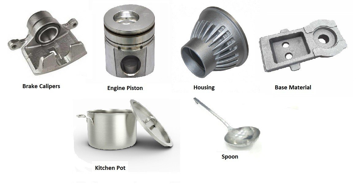 Examples of gravity die casting parts