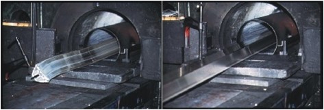 Extrusion Machining In-process and the profile length difference