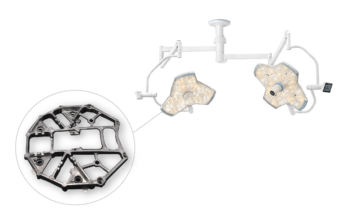 Operating-lamp-frame-Medical-Casting-Projects