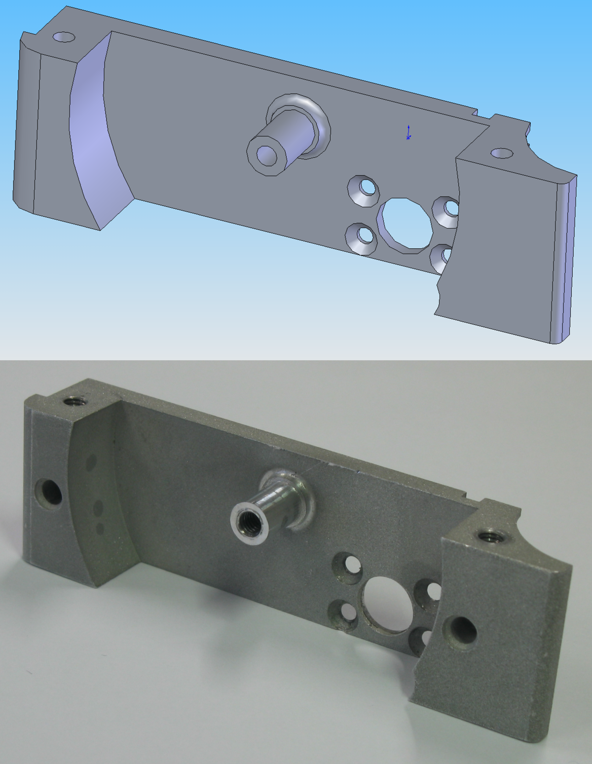 CAD design machined for CNC prototyping