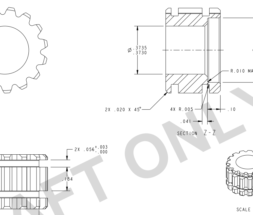 cnc technical drawing