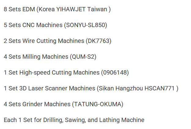 Tooling & Die Equipment